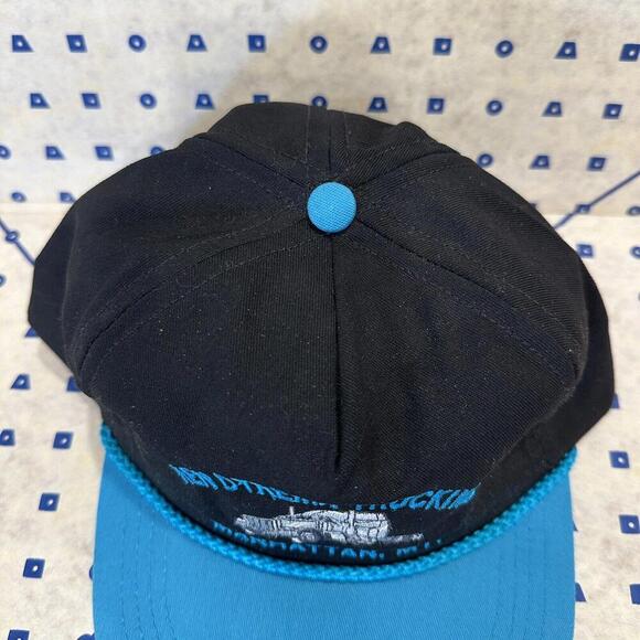 Vintage Two Tone Trucker Hat Snapback Adjustable Made In USA Trucking Company - Picture 2 of 8